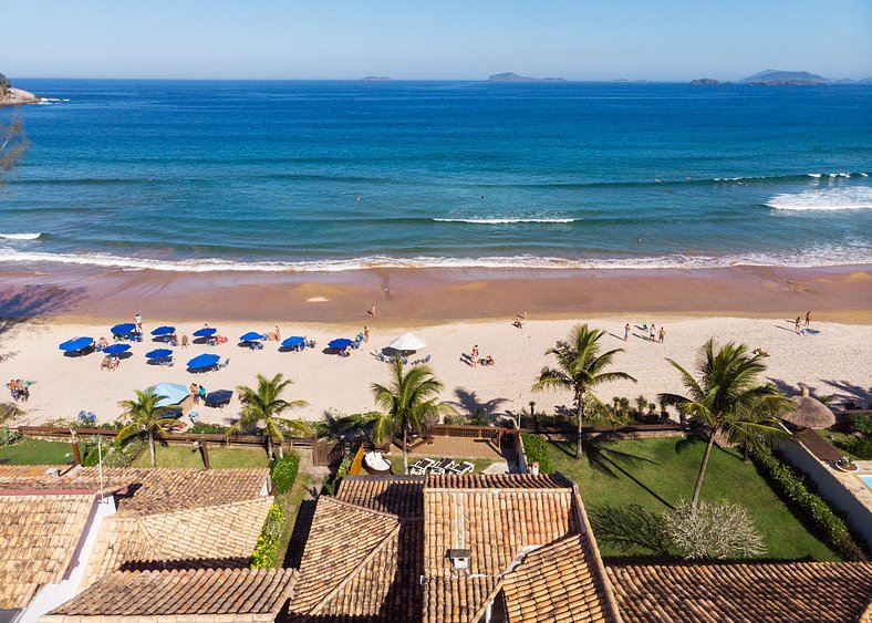 GB50 - Linda casa com 5 suítes pé na areia em Geribá